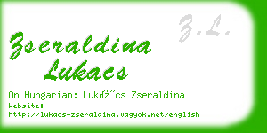 zseraldina lukacs business card